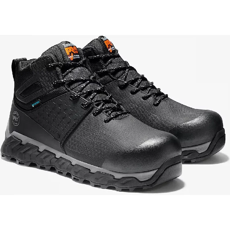 Men's work & safety boots with a high - traction lug pattern for uneven groundTimberland Pro Men's Ridgework Composite Toe WP Work Boot- Black- TB1A1KBW001