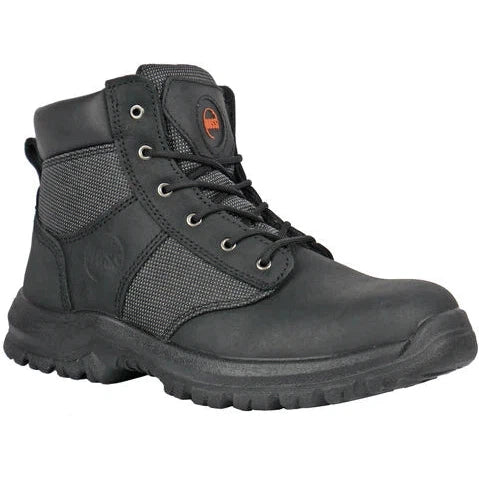 Men's water - repellent leather work & safety boots for outdoor workHoss Men's Carter Steel Toe Slip Resistant Work Boot - Black 60160