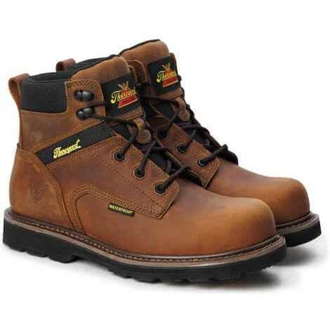 Men's work & safety boots with a chemical - resistant rubber soleThorogood Men's Job Site Series 6" Comp Toe WP Work Boot -Horse- 804-4143