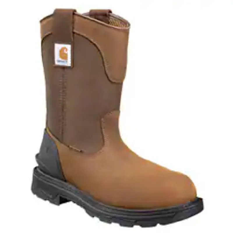 Men's metatarsal guard work & safety boots for heavy - duty tasksCarhartt Men's Ironwood 11" WP Wellington Work Boot - Brown - FT1000-M