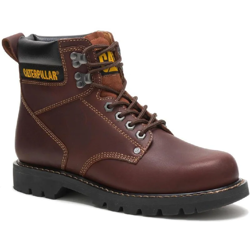 Men's electrical - hazard resistant work & safety boots with composite toeCAT Men's Second Shift 6" Work Boot - Brown - P72365