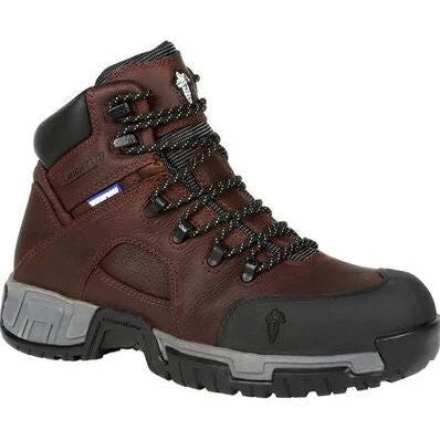 Men's work & safety boots with a breathable waterproof membrane like Gore - TexMichelin Men's Hydroedge 6" Steel Toe WP Work Boot -Brown- XHY662