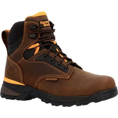 Men's carbon fiber toe work & safety boots for lightweight protectionGeorgia Men's TBD 6" Waterproof Slip Resistant Work Boot -Brown- GB00596