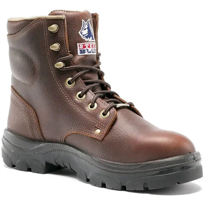 Men's insulated work & safety boots for cold - climate workSteel Blue Men's Argyle 6" WP Soft Toe Waterproof Work Boot - Oak - 810952