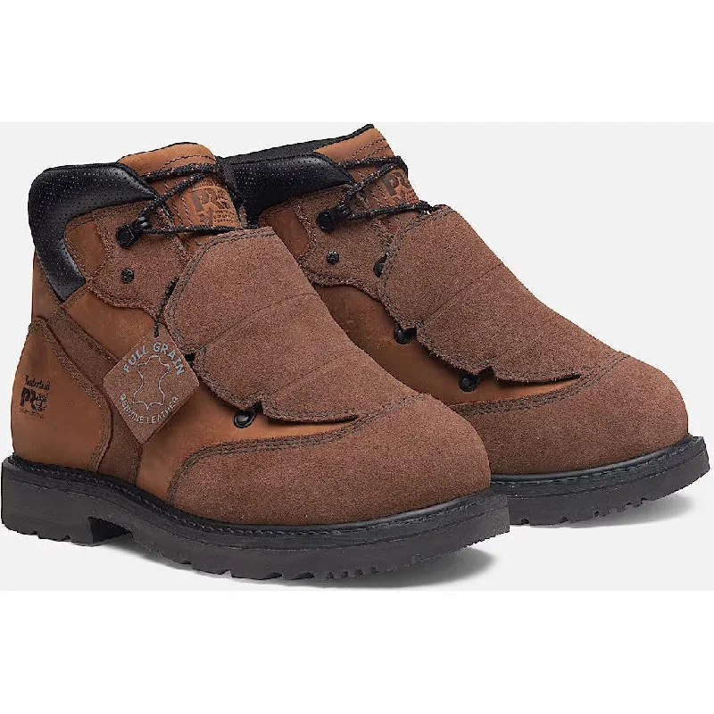 Men's work & safety boots with a quick - lace system for easy on and offTimberland Pro Men's Ambridge 6" Composite Toe WP Work Boot -Brown- TB0A66EYEM4