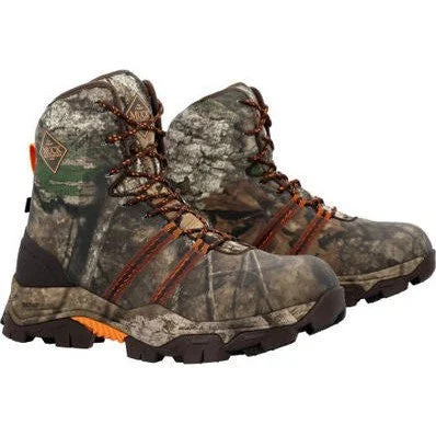 Men's breathable mesh - lined work & safety boots for hot weatherMuck Men's Alpha Pursuit 8" WP Ankle Work Boot -Realtree APX- MAPMAPX