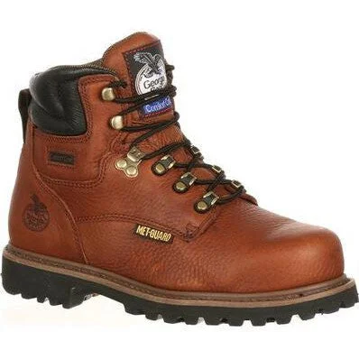 Men's electrical - hazard resistant work & safety boots with composite toeGeorgia Men's Hammer 6" Steel Toe MG Work Boot -Brown- G6315