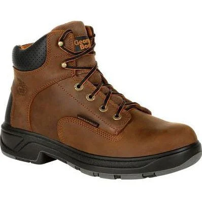 Men's insulated work & safety boots for cold - climate workGeorgia Men's Flxpoint 6" Soft Toe WP Work Boot - Brown - G6544