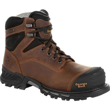 Men's carbon fiber toe work & safety boots for lightweight protectionGeorgia Men's Rumbler 6" Comp Toe WP Work Boot - Brown - GB00284