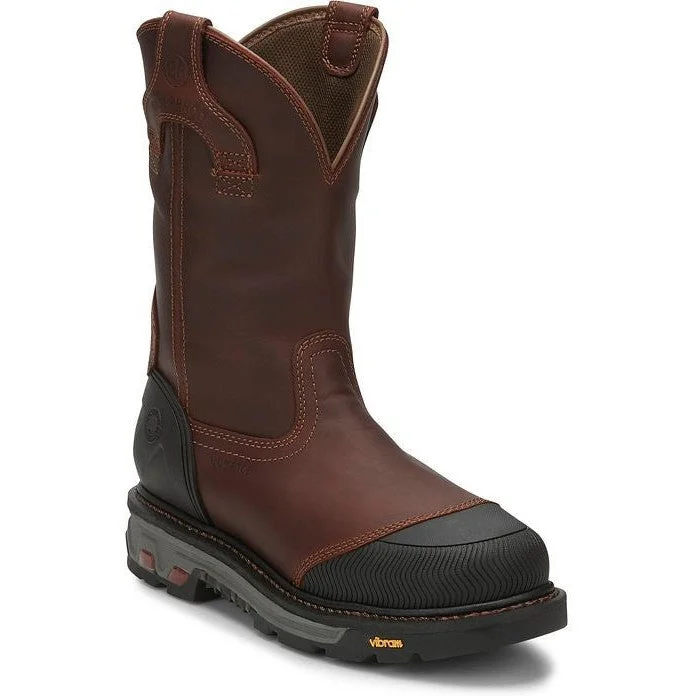 Men's heat - resistant work & safety boots for foundry jobsJustin Men's Warhawk II 11" WP Comp Toe Western Work Boot -Brown- WK2152