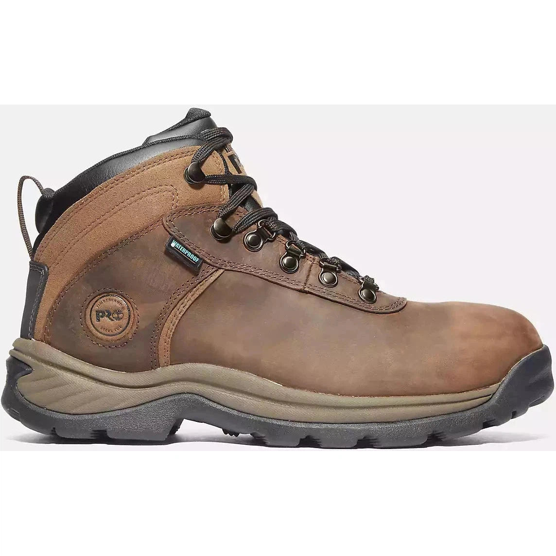 Men's work & safety boots with a quick - lace system for easy on and offTimberland Pro Men's Flume Steel Toe WP Work Boot -Brown- TB1A1Q8V214