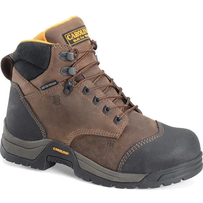 Men's heat - resistant work & safety boots for foundry jobsCarolina Men's Bruno Lo 5" Carbon CT Waterproof Work Boot -Brown- CA5522