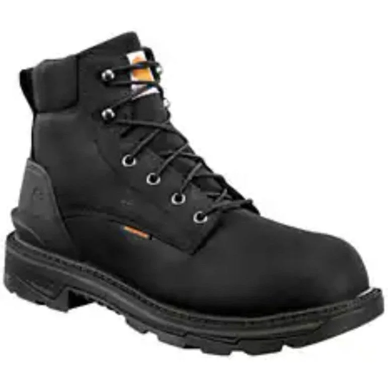 Men's work & safety boots with a reinforced heel counter for stabilityCarhartt Men's Ironwood 6" Alloy Toe WP Work Boot -Black- FT6501-M