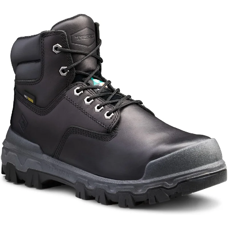 Men's work & safety boots with a chemical - resistant rubber soleTerra Men's Sentry 2020 6" Comp Toe WP Safety Work Boot -Black- 4NRWBK