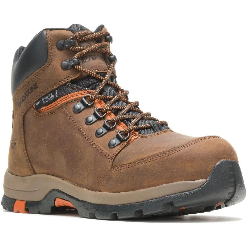 Men's slip - resistant work & safety boots for oily surfacesWolverine Men's Grayson Mid Steel Toe WP Work Boot - Brown - W211043