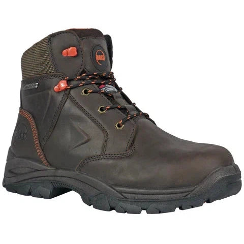 Men's work & safety boots with a padded collar for ankle comfortHoss Men's Hudson Composite Toe Waterproof Puncture Resist Work Boot - Brown 60466