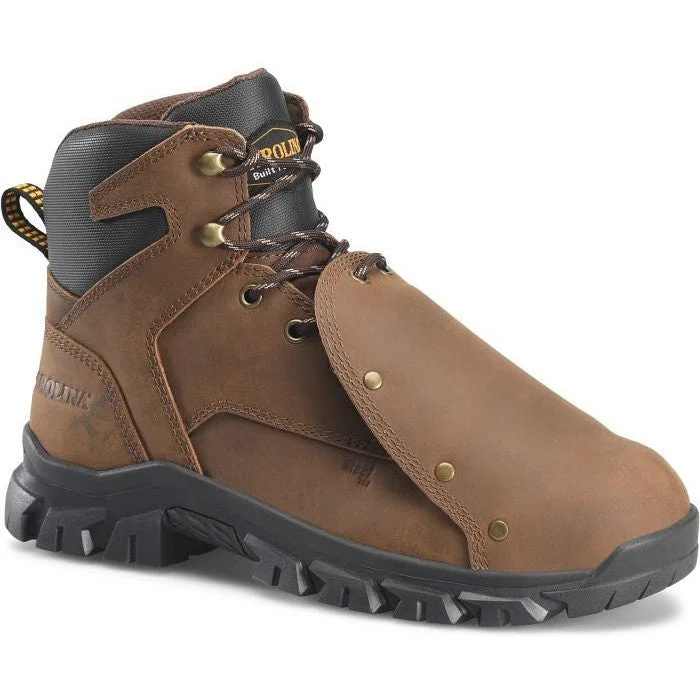 Men's work & safety boots with a toe cap made of aluminum alloyCarolina Men's Gruntz 6" ST External Metguard Work Boot -Brown- CA3595