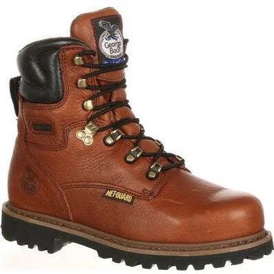 Men's work & safety boots with a moisture - wicking lining for dry feetGeorgia Men's Hammer 6" ST Internal Metguard Work Boot -Brown- G8315