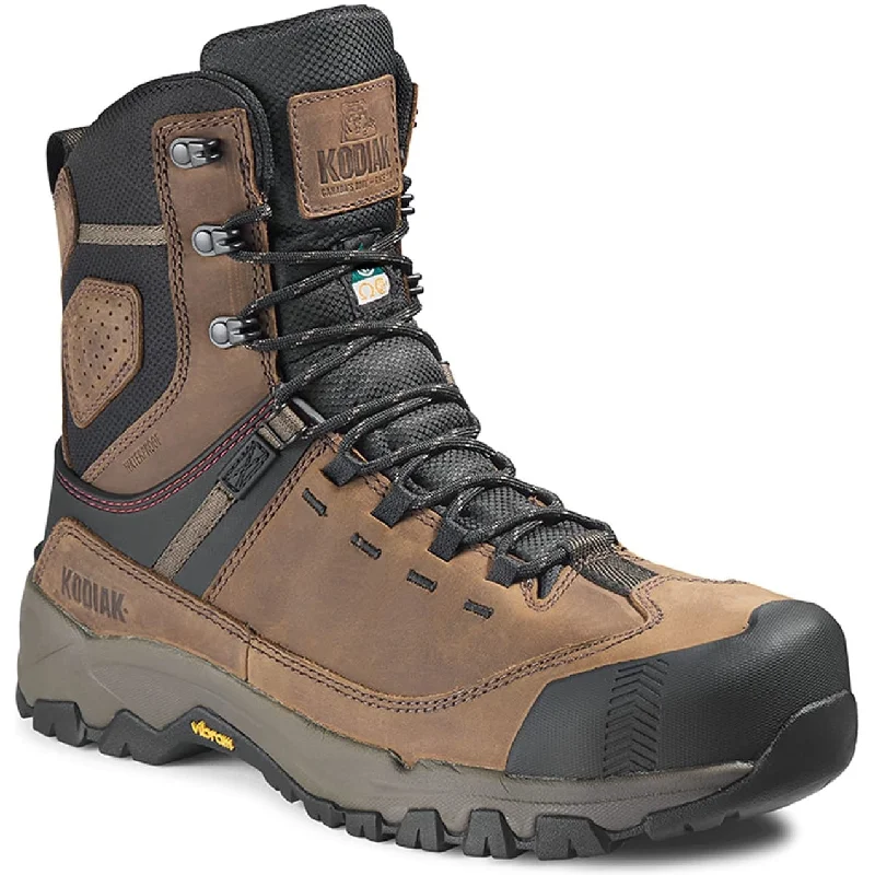 Men's insulated work & safety boots for cold - climate workKodiak Men's Quest Bound 8" Comp Toe WP Safety Work Boot -Brown- 4THHBN