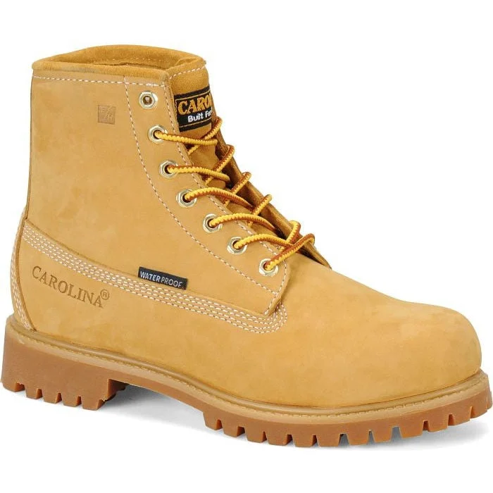 Men's work & safety boots with a flame - resistant upper for firefighting or welding workCarolina Men's Journeyman Lo 6" WP Slip Resist Work Boot -Wheat- CA3045