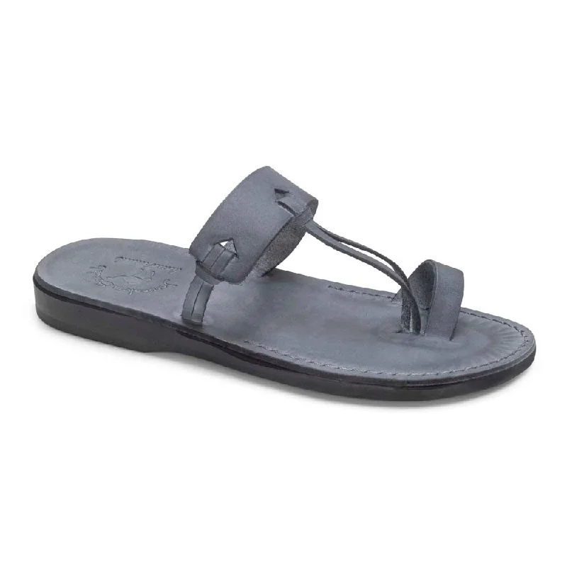 Men's sandals with a stretchy strap for a better fitDavid - Leather Open Toe Sandal | Grey