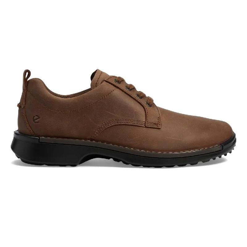 Men's Oxford shoes with a wingtip design and leather soleEcco Men's Fusion Plain Toe Oxford Brown Nubuck