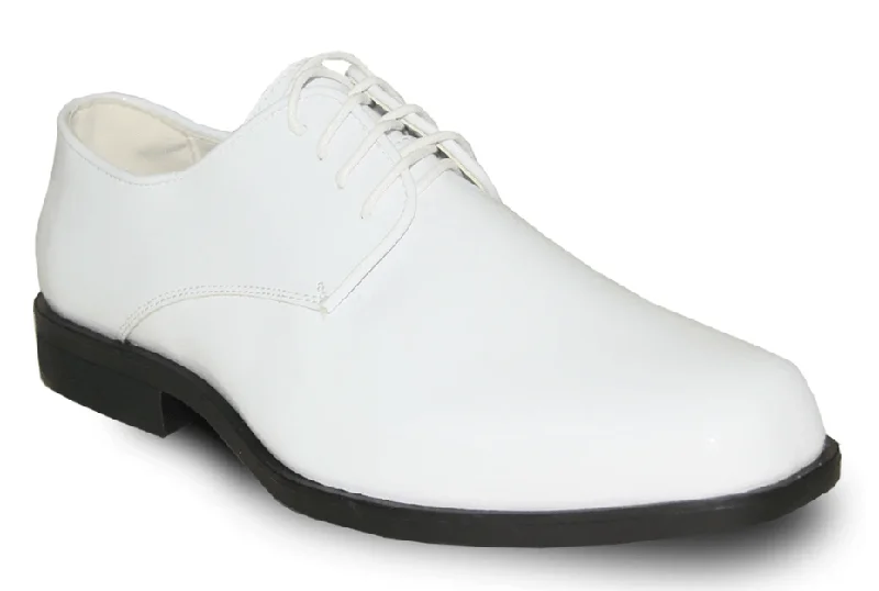 Men's Oxfords in a dark burgundy leather for a unique styleBravo Tux 1 Formal, White Patent