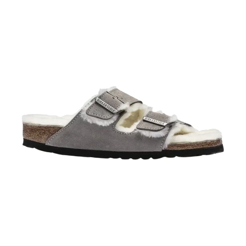 Men's sandals with a stretchy strap for a better fitMen's sandals with a stretchy strap for a better fitBirkenstock Arizona Shearling Sandal - Stone