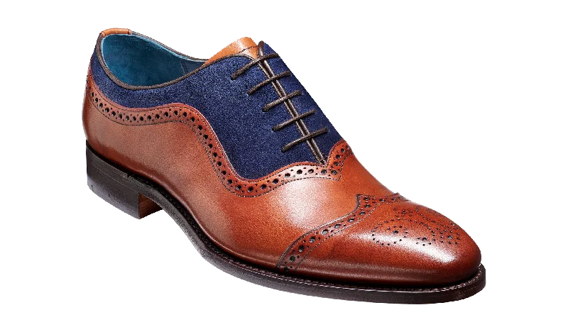 Men's Oxfords with a padded collar for a comfortable fitNicholas - Antique Rosewood / Navy Suede