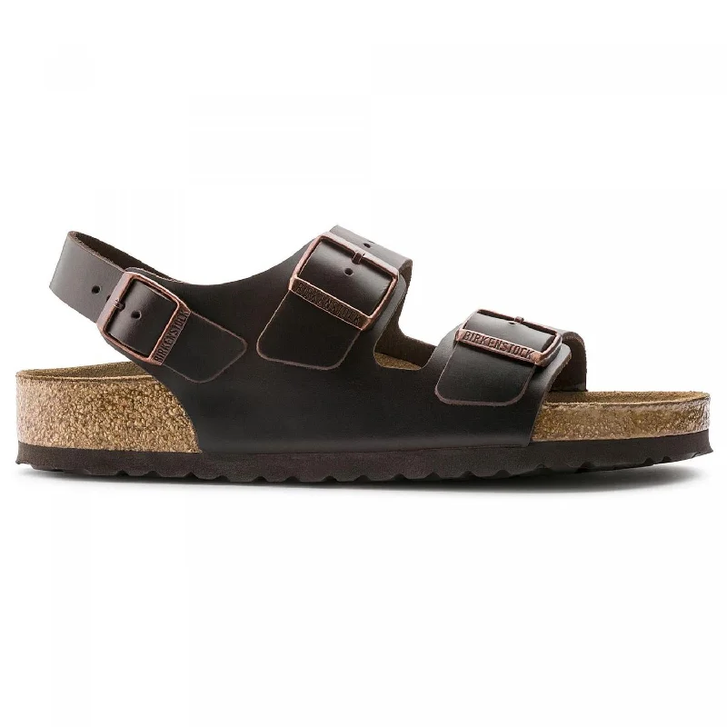 Men's leather sandals with an adjustable strapMen's leather sandals with an adjustable strapMilano Soft Footbed