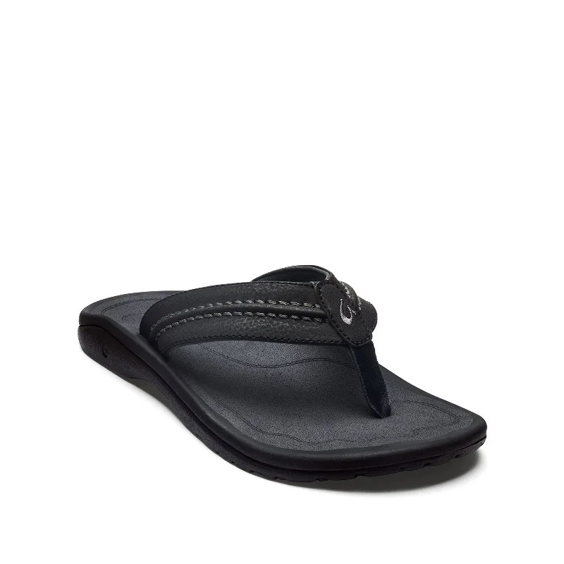 Men's sandals with a durable outer soleMen's Shoes OluKai HOKUA Water Resistant Flip Flop Sandals 10161-4042 BLACK