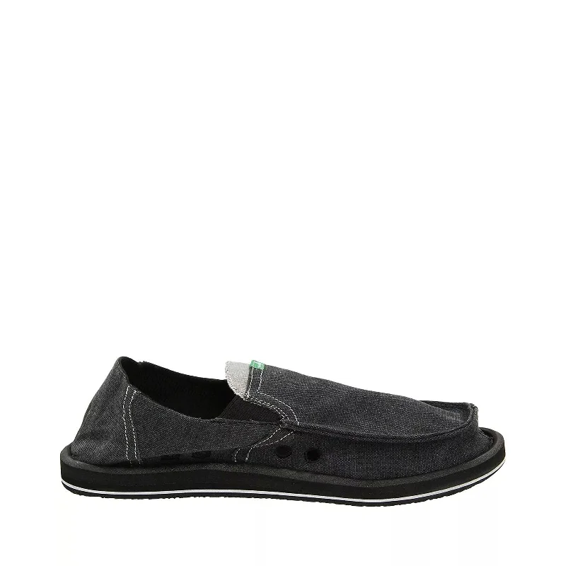 Men's loafers with a memory foam insoleMen's Shoes Sanuk PICK POCKET Slip On Sidewalk Surfer Loafers SMF1032 CHARCOAL