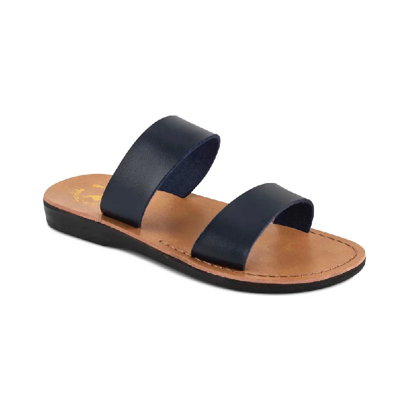 Men's sandals with a rubber sole for tractionAviv Vegan - Leather Alternative Sandal | Blue