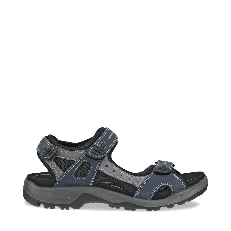 Men's sandals with a contrast stitching detailMen's sandals with a contrast stitching detailEcco Men's Yucatan Sandals in Marine Blue