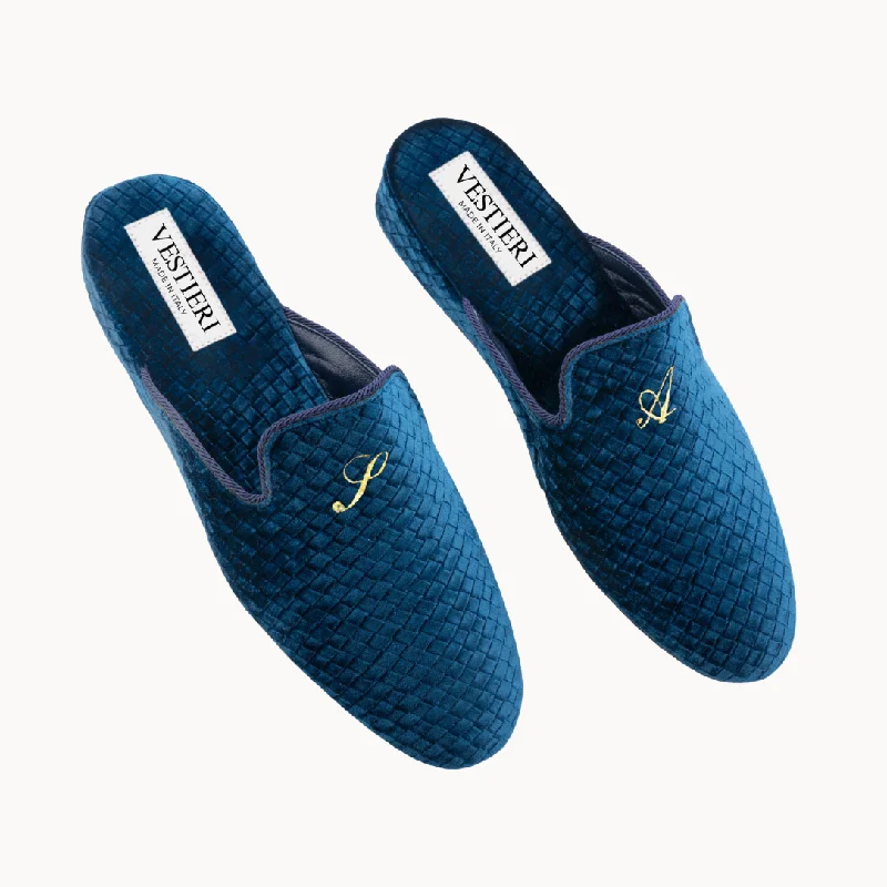 Men's slippers with a soft, flexible soleCorsini Blue Slippers