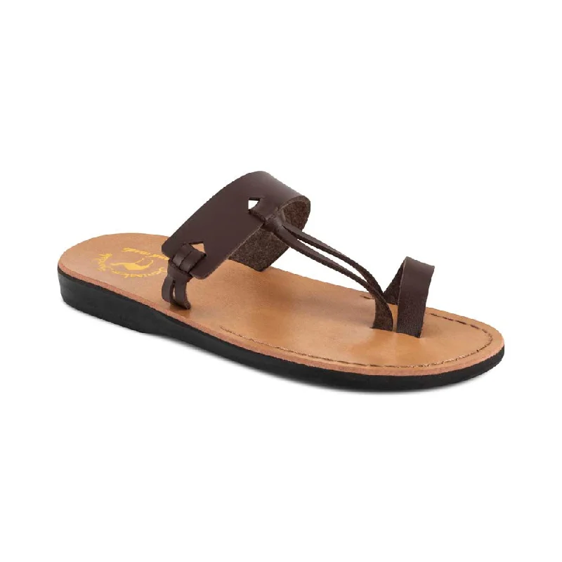 Men's sandals with a wide strap for supportDavid Vegan - Leather Alternative Sandal | Brown