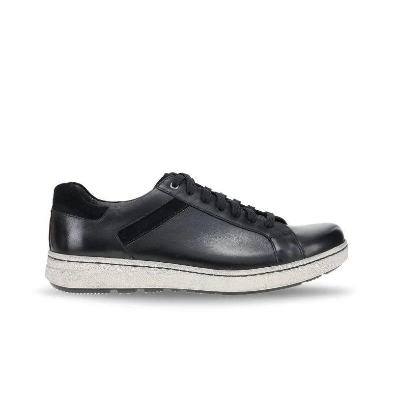 Men's Oxfords with a lace - up closure and a narrow fitDansko Men's Trevor - Black Burnished Calf