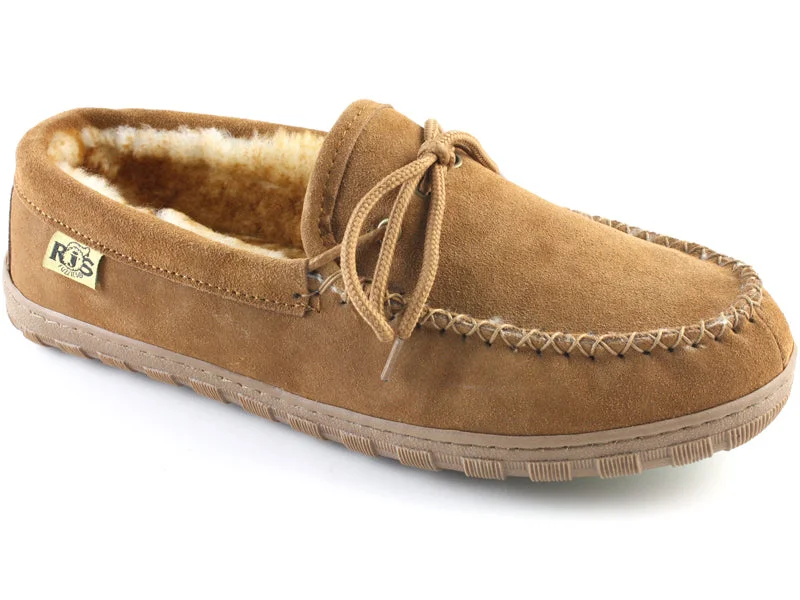 Men's sandals with a contrast stitching detailCloud Nine Sheepskin Moc - Men's Moccasin Slipper