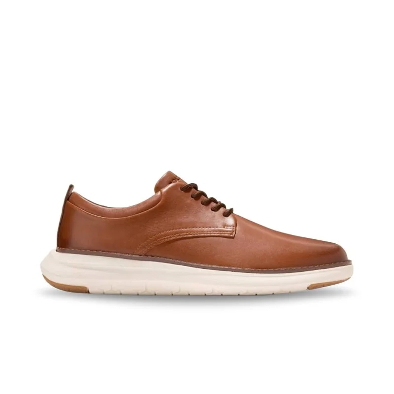 Men's Oxford shoes with a decorative inlay on the toeCole Haan Men's Grand Remix - British Tan/Ivory