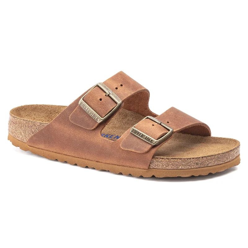 Flip - flop style men's sandals for beach wearBirkenstock Arizona Soft Footbed - Oiled Leather