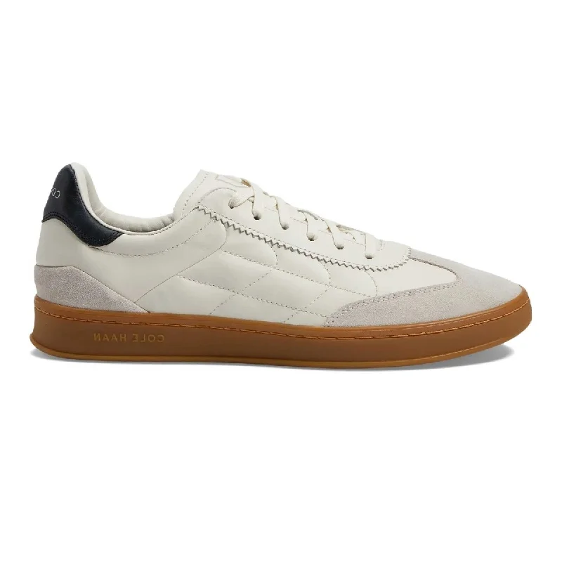 Men's Oxford shoes with a smooth leather upper and a leather soleCole Haan Men's Grandpro Breakaway Ivory/Silver Gum