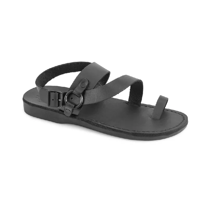 Men's sandals with a leather lining for comfortGabriel - Leather Toe Loop Sandal | Black