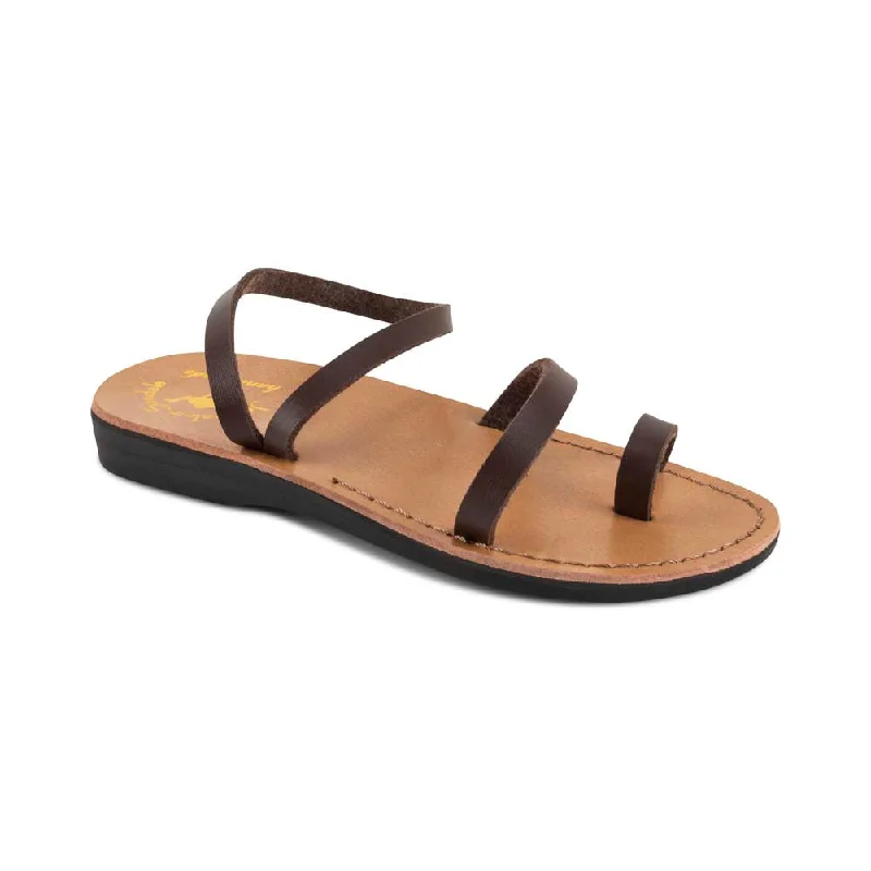 Men's sandals with a buckle closureElla Vegan - Leather Alternative Sandal | Brown