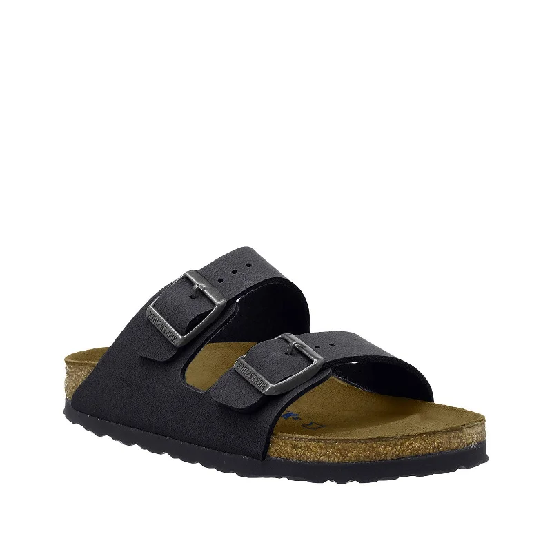 Men's sandals with a leather lining for comfortMen's Shoes Birkenstock ARIZONA Soft Footbed Slide Sandals 0552331 BLACK LEATHER