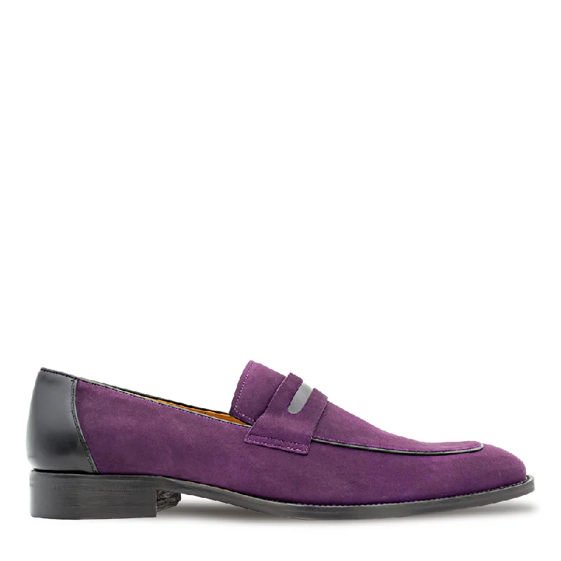 Men's leather loafers with a penny slotGaleno Suede Penny Loafer