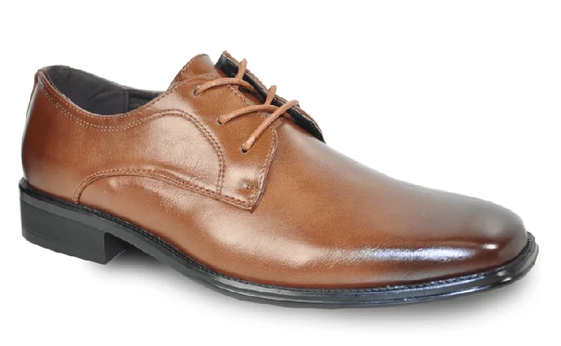 Men's Oxfords with a low - heeled design and a square toeBravo Milano-4 Plain Square Toe Dress Oxford