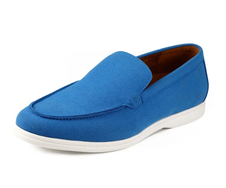 Men's loafers with a moc - toe designDeniz Blue