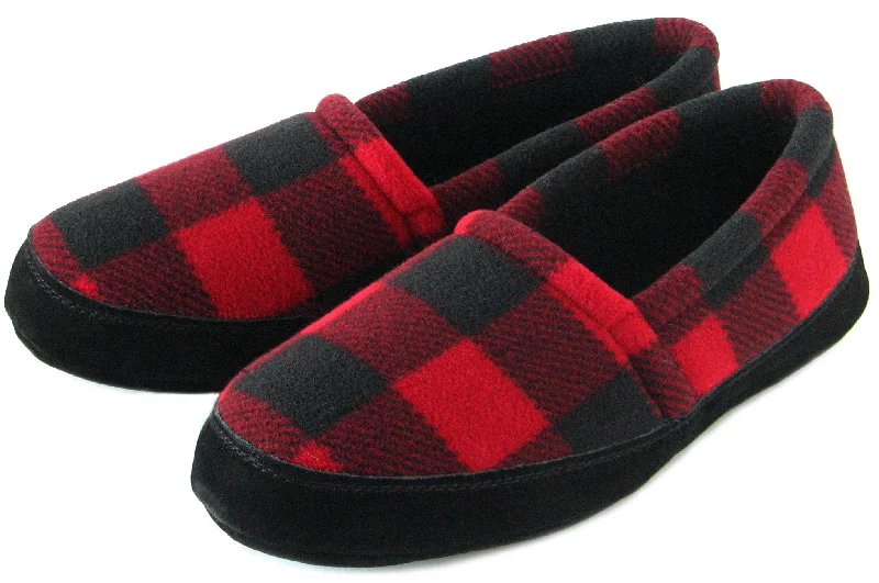 Men's slippers with a stretchy side panel for a better fitPolar Feet Men's Perfect Mocs - Lumberjack