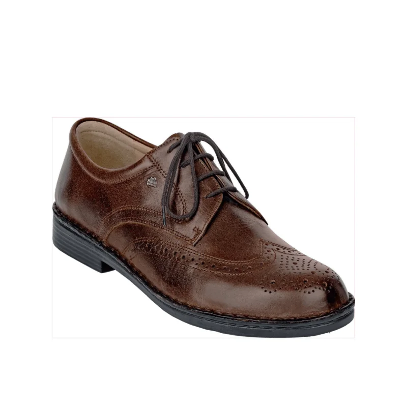 Men's leather Oxford shoes with a plain toeFinn Comfort Men's Budapest - Beaver Valley