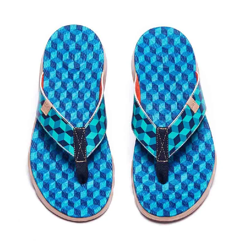 Men's sandals with a removable insole for cleaningRubik's Cube Men Majorca Flip Flops